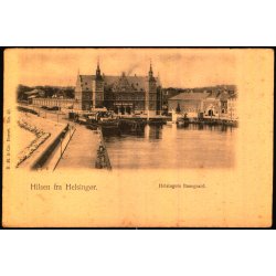 Hilsen fra Helsingr - Helsingr Banegaard - B.M. &amp; Co. No. 40 - Ubrugt