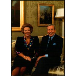 Dronning Beatrix - Prins Claus - Holland -  spanjersberg 120 - Ubrugt