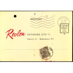 Efterporto - Ufrankeret Tryksagskort til Kbenhavn NV - 15 - 11 - 1959