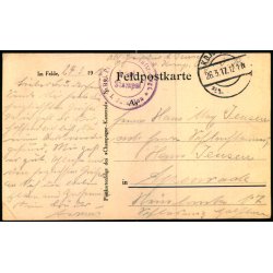  Feldpostkarte - K.D. Feldpost  26 - 3  -17 - Til Apenrade - Billedside : "Champagne"
