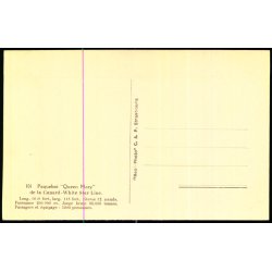 "QueenMary" - Cunard-White Star Line - Fotokort CAP 101 - Ubrugt