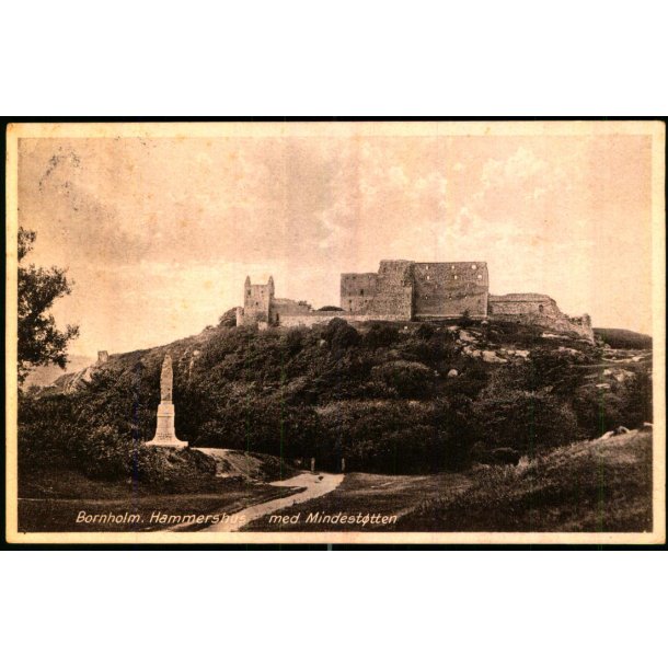 Bornholm - Hammershus - Med Mindesttten - Frits Srensen. 590 - Brugt
