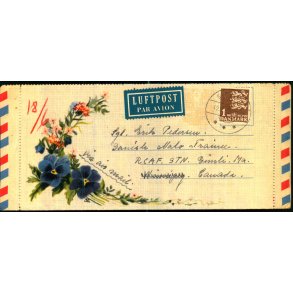 Luftpost Brev fra Danmark til Danish Nato Trainee - Canada - 19 - 6 - 59 
