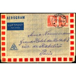 Luftpost Brev fra Danmark til Paris - Frankrig - 17 - 9 - 51