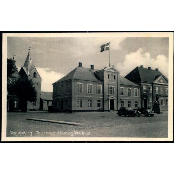 Ringk�bing - Torvet og Raadhuset - Bogladerne i Ringk�bing 78509 - Brugt