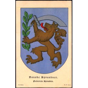 Danske Byvaabner - Fredericia Byvaaben - Fritz Benzen 12 - Ubrugt