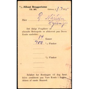 A/S Albani Bryggerierne - Odense  - u/n - Brugt