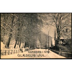 Randers i Sne - Gl�delig Jul - Papirhuset 12146 - Brugt - Julem�rke 1908 !