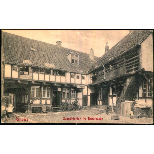 Randers - Gaardinteri�r fra Br�dregade - W.K.F. 1383 - Ubrugt