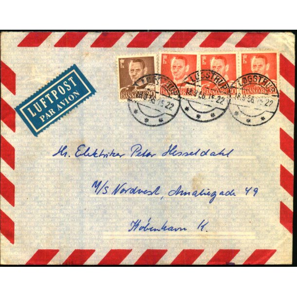 Luftpostbrev til Kbenhavn K - 18 - 9- 56
