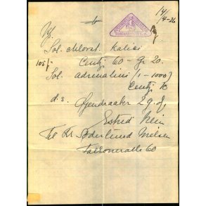 Recept - Apotheket Godthaab - 14 - 4 - 1926