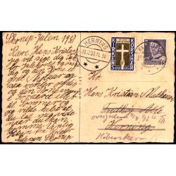 Julemrke 1950 Kirkens Korshr  p Postkort