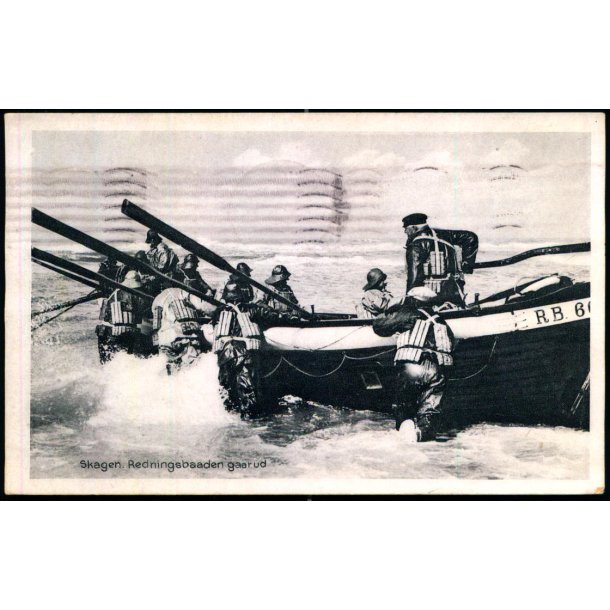 Skagen - Redningsbaaden gaar ud -  Einer Nielsens Bogh. 66148 - Brugt