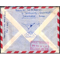 Luftpost Brev fra Danmark til Danish Nato Trainee - Canada - 17 - 7 - 59 - Med indhold.