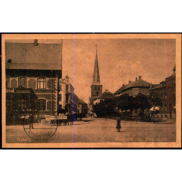 Nyborg - Adelgade og Havnegade - Stender N. 53 - Brugt