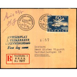 Luftpost Rekommanderet Brev til Stockholm - 23 - 5 - 1936