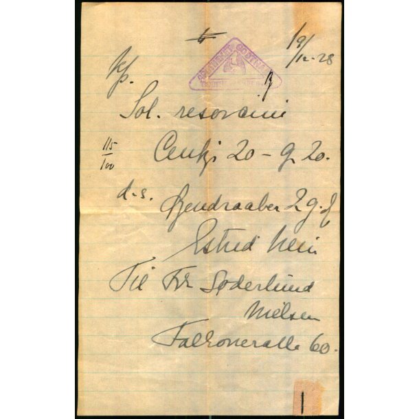 Recept - Apotheket Godthaab - 19 - 12 - 1928