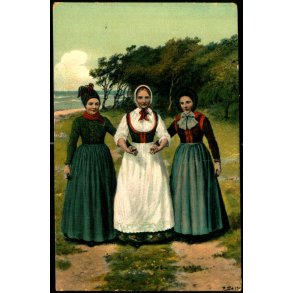 Piger i Folkedragter - Stender 16101 - Brugt