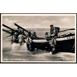 Skagen - Redningsbaaden gaar ud - Fotokort  Einer Nielsens Bogh. Fotokort 2795 - Brugt