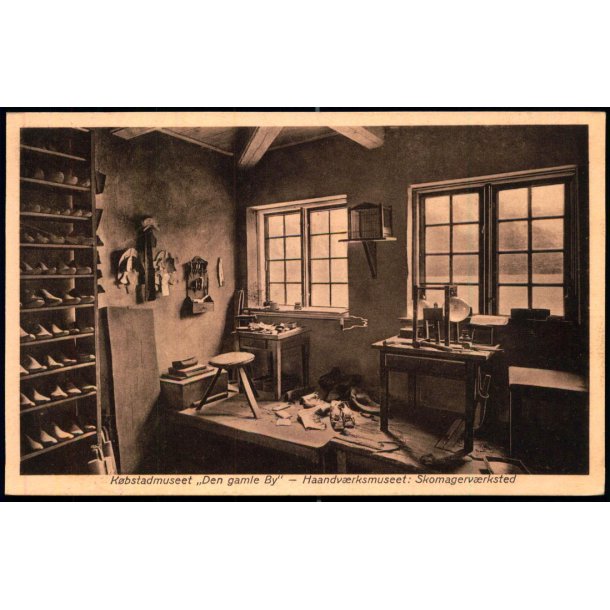 K�bstadsmuseet - Den gamle By - Haandv�rkermuseet:Skomagerv�rksted - Chr. Pedersen 80 - Ubrugt