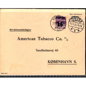 Efterporto - Brev fra Vejen 10 - 1 - 36 til Kbenhavn  - Efterporto 15 re.