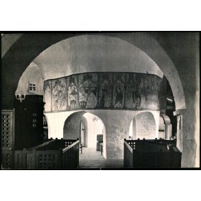 Bornholm - sterlars Rundkirke - Kirkeskibet set fra Alteret - sterlars kirke u/n - Ubrugt