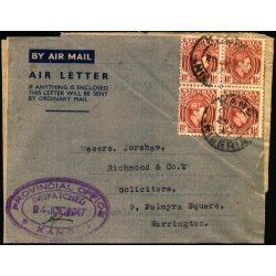 Luftpost Brev fra Nigeria til England -24 - 7 - 1947