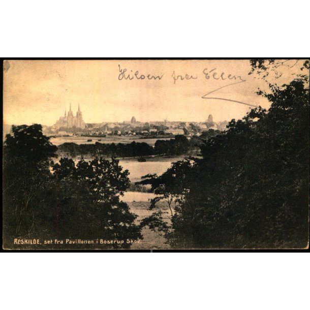 Roskilde - set fra Pavillonen i Boserup Skov - Flensborg 154 - Brugt