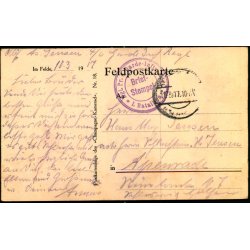 Feldpostkarte - K.D. Feldpost  11 - 3  -17 - Til Apenrade - Billedside : "Champagne"