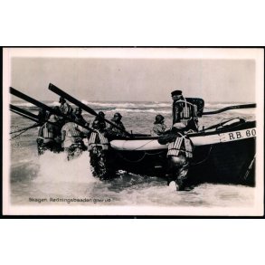 Skagen - Redningsbaaden gaar ud - Fotokort  Einer Nielsens Bogh. Fotokort u/n - Ubrugt