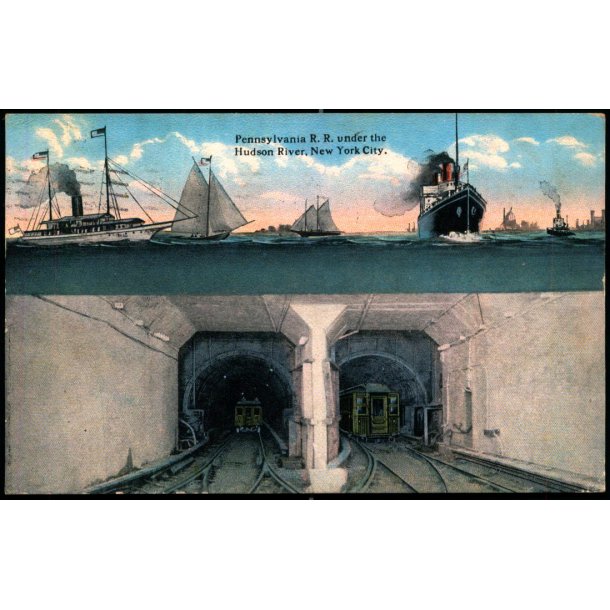 Pennsylvania R.R. under the Hudson River - New York City - u/n - Brugt - 