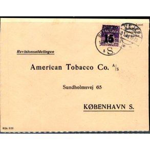 Efterporto - Brev fra Vejen 10 - 1 - 36 til Kbenhavn  - Efterporto 15 re.