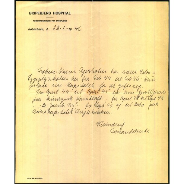 Bispebjerg Hospital - Karin Aggerholm - 1946