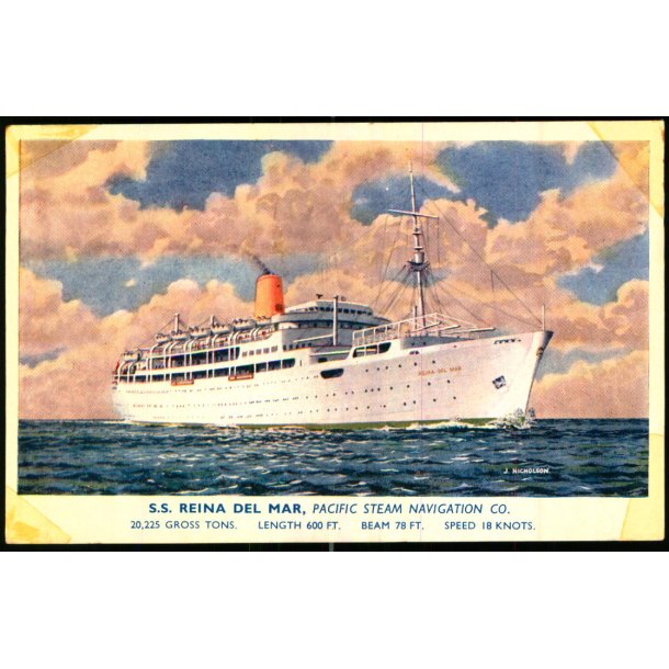 S.S. Reina Del Mar - Pacific Stam Navigation - Salmon 5339 - Ubrugt