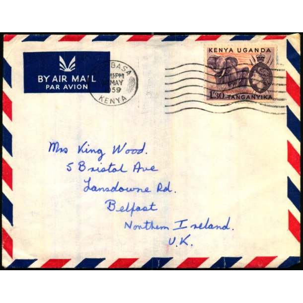 Luftpost Brev fra Kenya til Nord Irland - 6 - 5 - 59