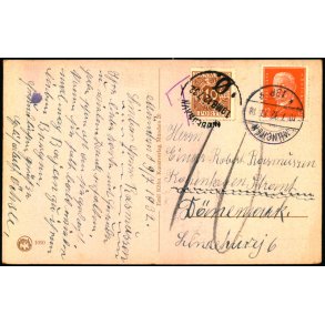 Efterporto - Postkort fra Tyskland til Kbenhavn 10 - 7 - 32 - Efterporto 10 re