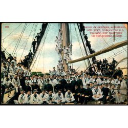 Group of Officers - Midshipmen and Ships compagny ofU.S. Traning Ship "Hartford" -Brugt