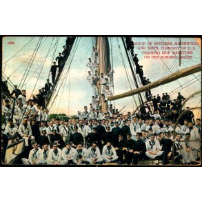 Group of Officers - Midshipmen and Ships compagny ofU.S. Traning Ship 