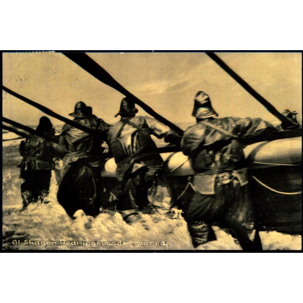 Skagen - Redningsbaaden gaar ud - Einer Nielsens Bogh. 79308 - Brugt