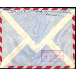 Luftpost Brev fra Danmark til Danish Nato Trainee - Canada - 19 - 6 - 59 - Med indhold.