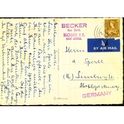 Luftpost Postkort fra Kenya til Tyskland - 20 - 10 - 60