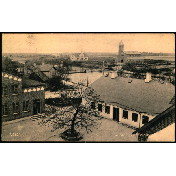 Vejen - Udsigt over Askov - V. Grunnets Forlag u/n - Brugt