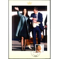 Kronprinsessen og Kronprinsen med den nyfdte Prins Christian - u/n - Brugt
