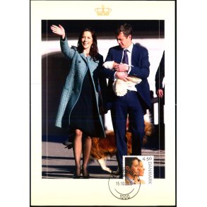 Kronprinsessen og Kronprinsen med den nyfdte Prins Christian - u/n - Brugt