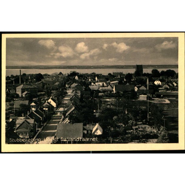 Stubbek�bing - Udsigt fra VandTaarnet - Evald Rasmussens Bogh. 70853 - Ubrugt