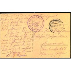 Feldpost - K.D. Feldpostexp.  18 - 10 -15 - Til Apenrade - Billedside : Maiserais - Strassenbild.