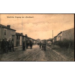 Feldpost - K.D. Feldpost  20 -6 -15 - Til Apenrade - Billedside : Westlicher Eingang von Heudicourt