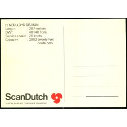 T/S NEDLLOYD DEJIMA - Scan Dutsh - u/n - Ubrugt