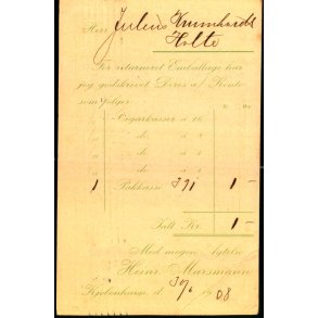 Heinr. Marsmann - Kbh.K  - u/n - Brugt - Fold !