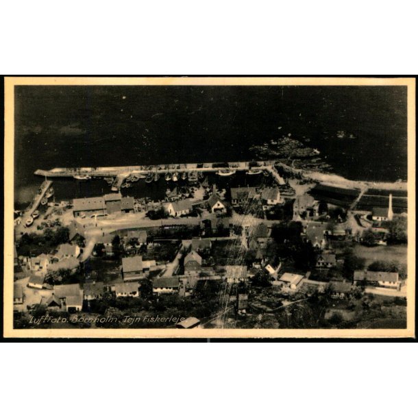 Luftfoto -  Bornholm - Sandkaas - Tejn Fiskerleje - Rudolf Olsen 5517